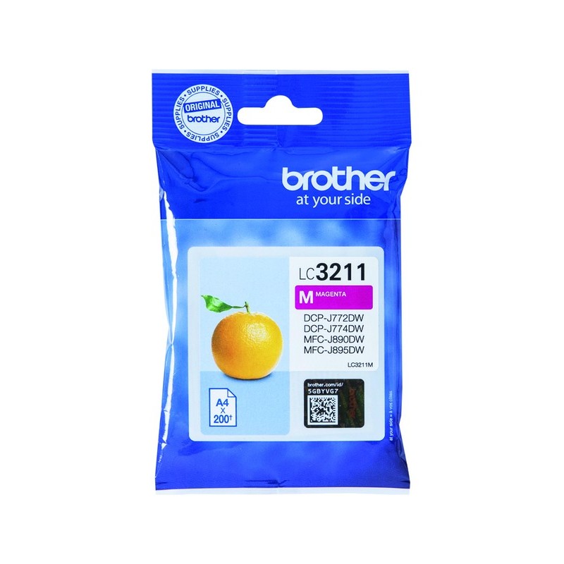 Brother LC 3211M Magenta 200 sider Blæk